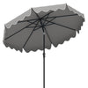 9 Feet Patio Umbrella with Crank Handle and Push Button Tilt