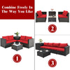 4 Pieces Outdoor Patio Rattan Furniture Set