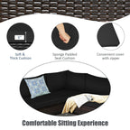 6 Piece Patio Furniture Sofa Set with Cushions