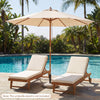 9 FT Patio Umbrella Outdoor Table Market Umbrella with 8 Sturdy Bamboo Ribs