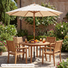 9 FT Patio Umbrella Outdoor Table Market Umbrella with 8 Sturdy Bamboo Ribs