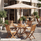 9 FT Patio Umbrella Outdoor Table Market Umbrella with 8 Sturdy Bamboo Ribs