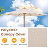 9 FT Patio Umbrella Outdoor Table Market Umbrella with 8 Sturdy Bamboo Ribs