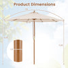 9 FT Patio Umbrella Outdoor Table Market Umbrella with 8 Sturdy Bamboo Ribs