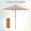 9 FT Patio Umbrella Outdoor Table Market Umbrella with 8 Sturdy Bamboo Ribs