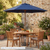 9 FT Patio Umbrella Outdoor Table Market Umbrella with 8 Sturdy Bamboo Ribs