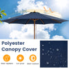 9 FT Patio Umbrella Outdoor Table Market Umbrella with 8 Sturdy Bamboo Ribs