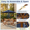 9 FT Patio Umbrella Outdoor Table Market Umbrella with 8 Sturdy Bamboo Ribs