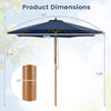 9 FT Patio Umbrella Outdoor Table Market Umbrella with 8 Sturdy Bamboo Ribs