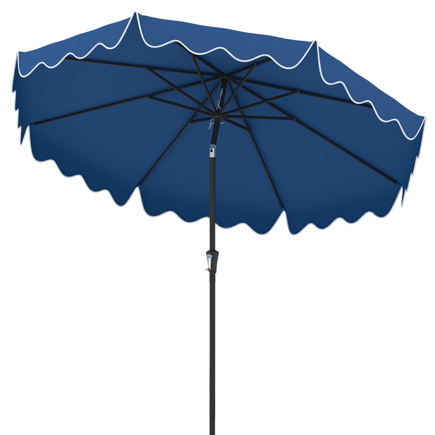 9 Feet Patio Umbrella with Crank Handle and Push Button Tilt