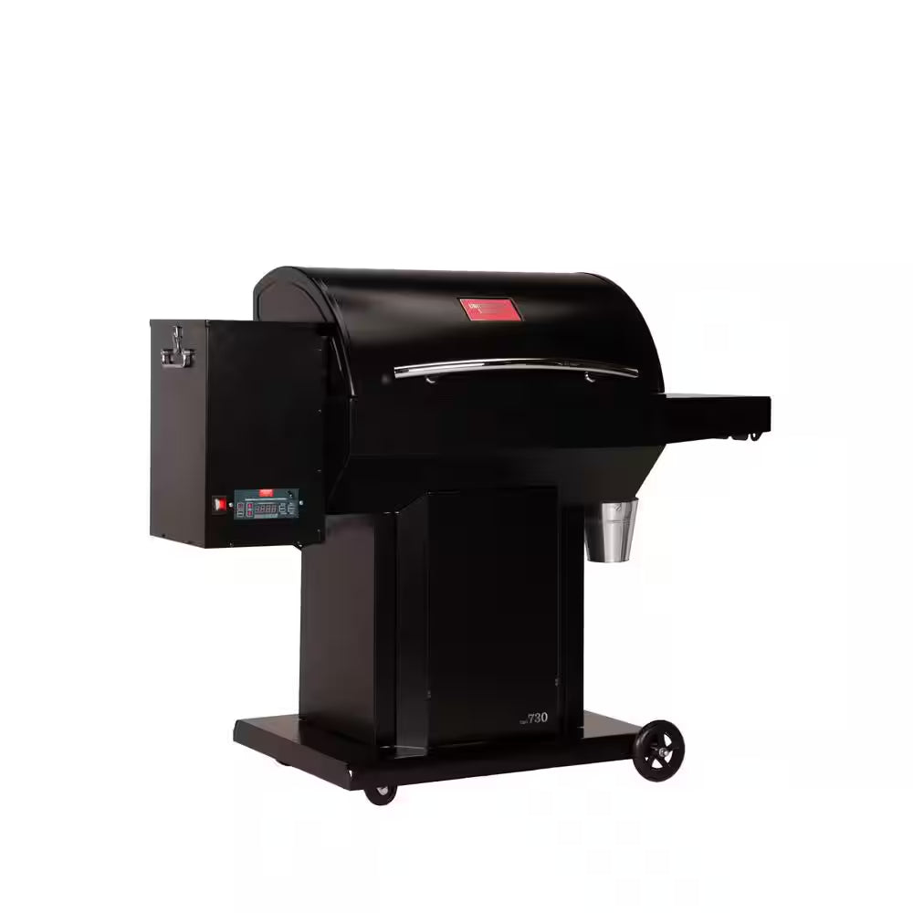 USSC Grills - The Cumberland Wood Pellet Grill and Smoker in Black with Searing Grate