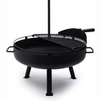 Cowboy Fire Pit 23-Inch - Open Fire Grill with Cooking Grate for Outdoor Cooking - Heavy Duty Open Grill