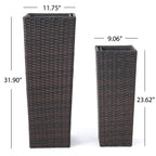 Rattan Flower Pot - Brown