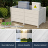 50" W x 49" H Outdoor Privacy Screen, Air Conditioner Fence, All-Weather Vinyl Privacy Fence Screens with Aluminum