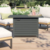 Outdoor Fire Table With Lid Fuel Versatility - Black