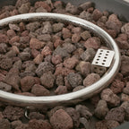 Modern Lightweight Concrete Outdoor Circular Fire Pit 50,000 BTU