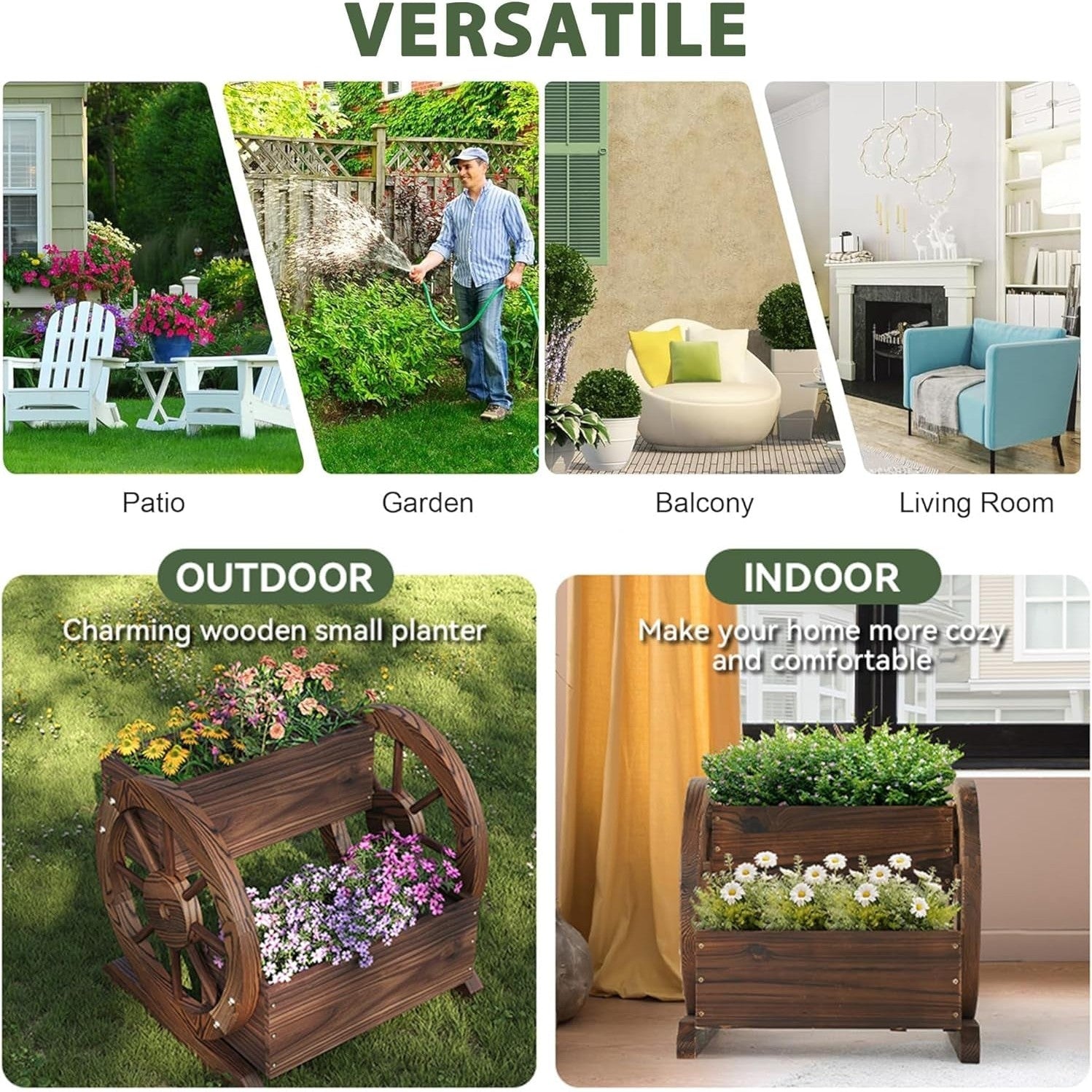 Garden Decorï¼ŒPlanter for Outdoor Plants - Outdoor Decor Planters for Flowers and Vegetables - Premium Stylish Patio, Balcony, Porch (XXL) (X)