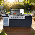 85-Inch 4-Burner Stainless Steel Gas Outdoor Kitchen Barbecue Grill Island