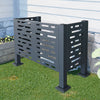 Air Conditioner Fence For Outdoor Units, Metal Privacy Fence Cover, 3 Fence Panel