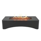 56" Propane Fire Pit Table, Rectangular Outdoor Gas Fire Pit - Dark Gray