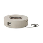 Modern Lightweight Concrete Outdoor Circular Fire Pit 50,000 BTU