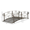 Outdoor Vintage Bronze Arch 6-ft Garden Bridge with Side-Rails