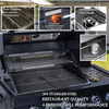 BBQ Island Outdoor Kitchen Kits, 4-Burner 72000 BTU Stainless Steel Modular 98 Inch Natural Gas