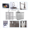 BBQ Island Outdoor Kitchen Kits, 4-Burner 72000 BTU Stainless Steel Modular 98 Inch Natural Gas