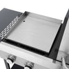 2+2 multifunctional gas barbecue grill and covered grill combination for outdoor cooking