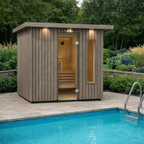 Outdoor Weathered Gray Spruce Sauna Kit