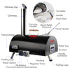 Black Pizza Oven Outdoor 12" Automatic Rotatable Pizza Oven
