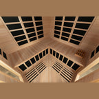 Blisspod, Vienna, Corner Spacious Far Infrared Sauna Canadian Hemlock Ultra Low EMF, 12 Heaters, 4-5 Persons