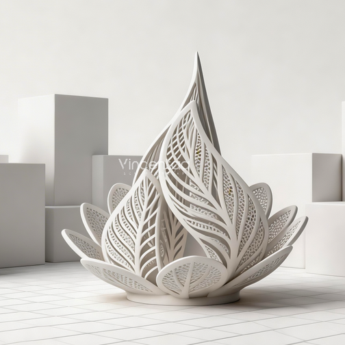 Vincentaa Brushed Finish Stainless Steel Sculpture - Made to Order