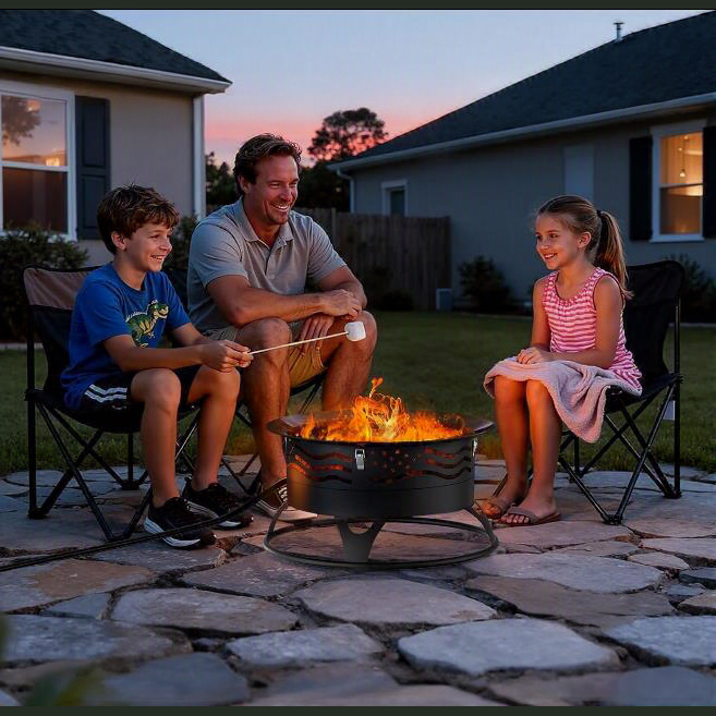 20 Inch Propane Fire Pit, Portable Gas Fire Pit Bowl