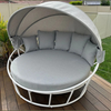 Round Aluminium Frame Outdoor Daybed Sun Lounger
