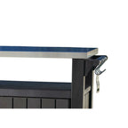 Outdoor Grill Party Bar Serving Cart with Storage - Dark Brown