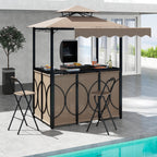Bar Gazebo with Awning 3-Piece Outdoor Bar Canopy