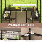 Bar Gazebo with Awning 3-Piece Outdoor Bar Canopy