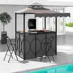 Bar Gazebo with Awning 3-Piece Outdoor Bar Canopy