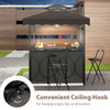 Bar Gazebo with Awning 3-Piece Outdoor Bar Canopy