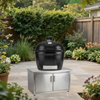 Oval XL 400 Ceramic Kamado BBQ Grill W/ Stainless Steel Grates