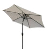 Beige 8.8 Feet Outdoor Aluminum Patio Umbrella Waterproof and Foldable for Courtyard Furniture