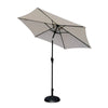 Beige 8.8 Feet Outdoor Aluminum Patio Umbrella Waterproof and Foldable for Courtyard Furniture