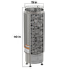Cilindro UL Certified Electric Sauna Heater With Xenio CX45 Digital Control Panel & Sauna Stones [PC60/80/90/110E]
