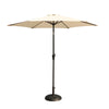Beige 8.8 Feet Outdoor Aluminum Patio Umbrella Waterproof and Foldable for Courtyard Furniture