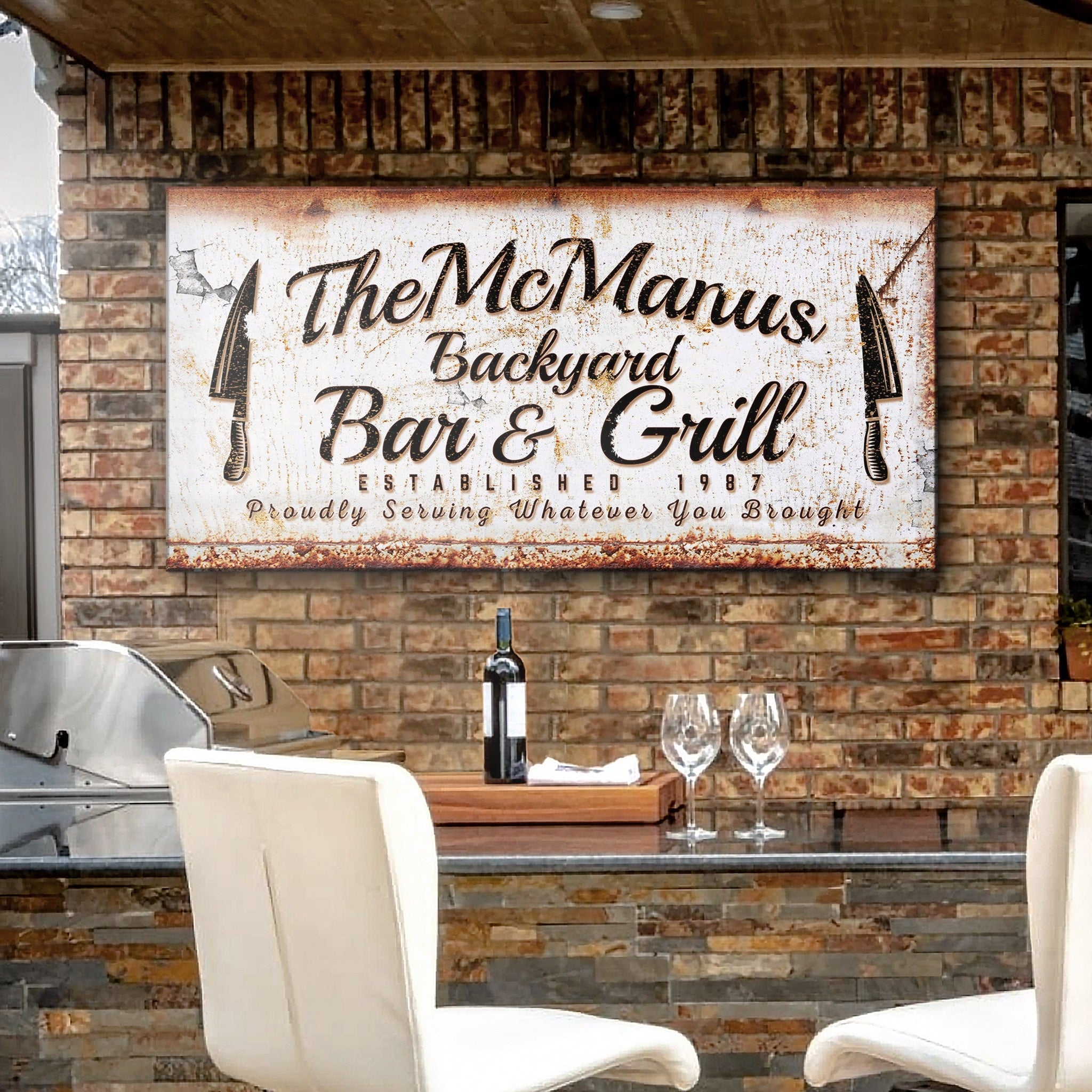 Backyard Bar & Grill Sign IV