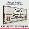 Personalized Rustic Garage Bar Sign for Home Bar