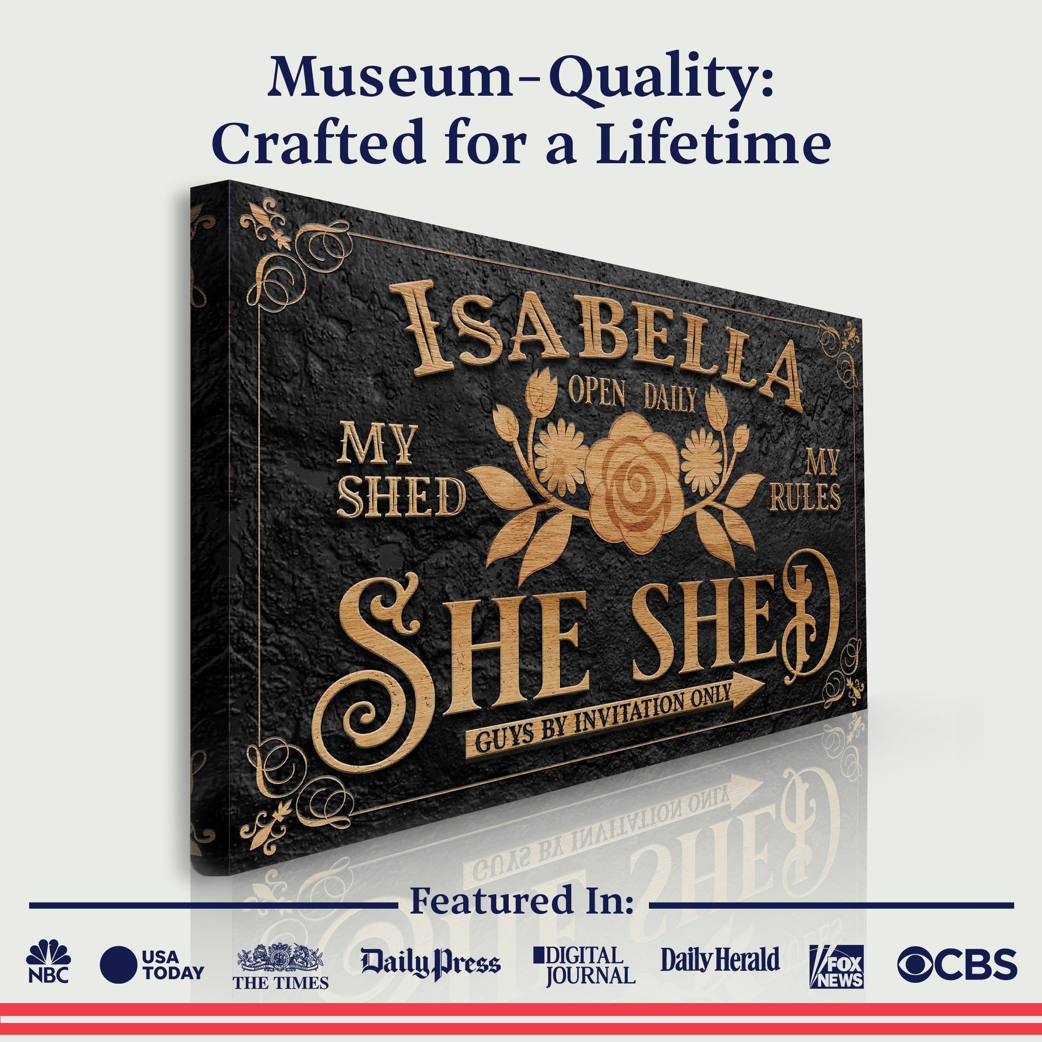 Personalized She Shed Sign V