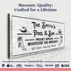 Personalized Rustic Pool And Bar Sign III