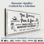 Personalized Rustic Pool And Bar Sign III